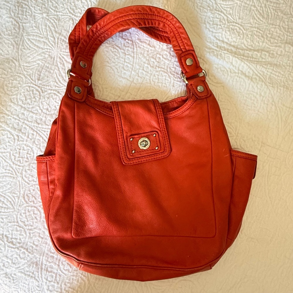 Marc by Marc Jacobs Classic Q Hillier Hobo Bag Womens Medium Orange Leather